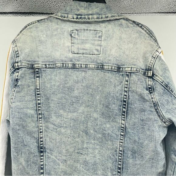 Waimea Boy’s Snow Gold Paint Tape Button Front Denim Jean Jacket Medium - Picture 13 of 17